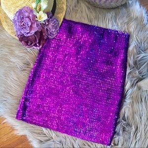 Sequin high waisted mini skirt